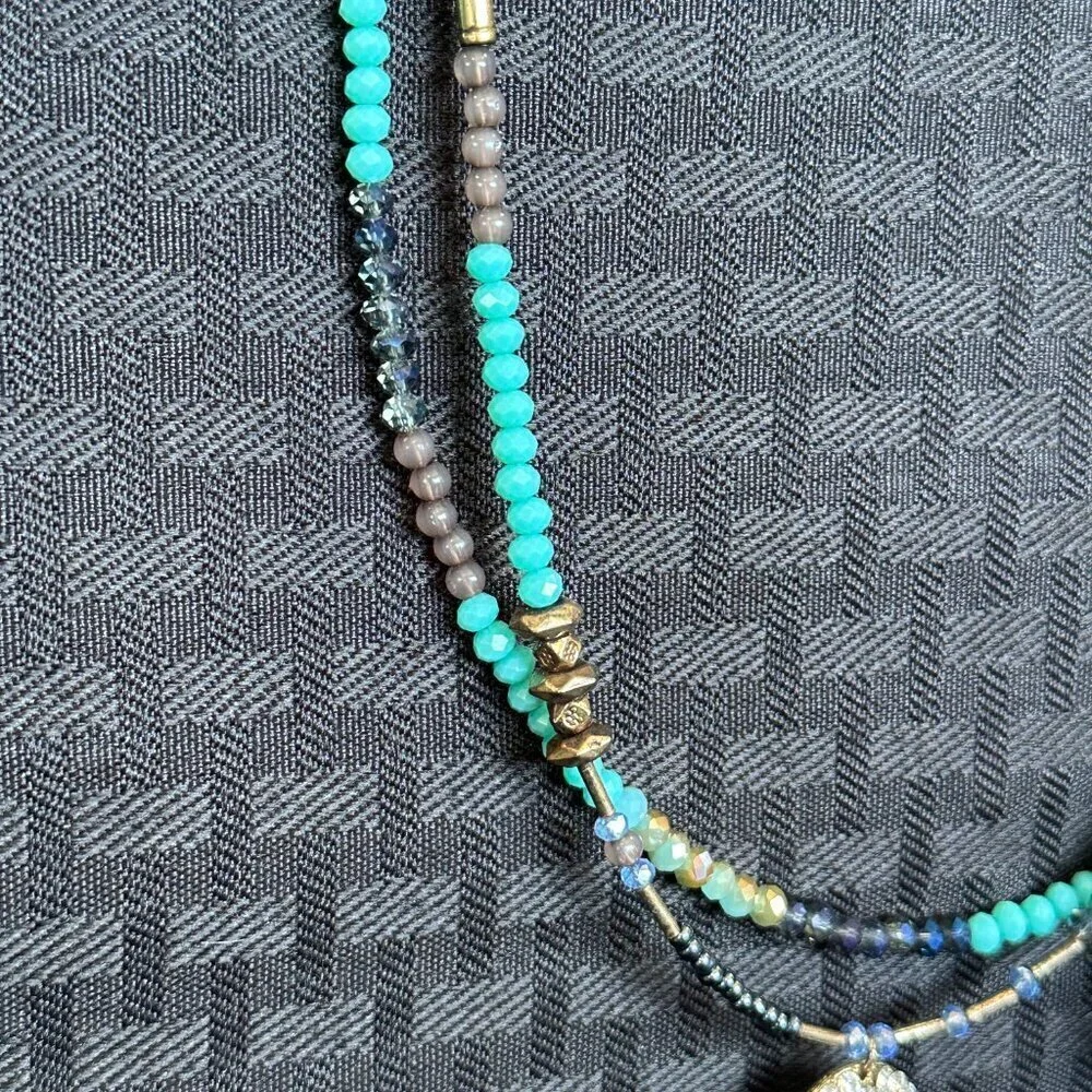 Torrid Layered Beaded Necklace With Tassel